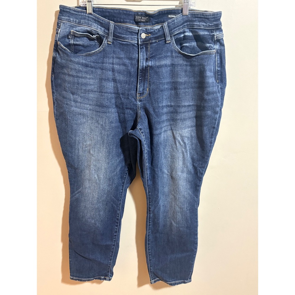 Judy Blue Boyfriend Jeans Womens 22W Dark Blue Excellent Stretch‎